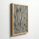 Vertical Black White Stripes Modern Abstract Wall Art - Image 7