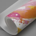 Vibrant Pink Orange Brush Stroke Canvas Print - Image 3