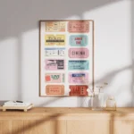 Vintage Cinema Ticket Collection Canvas Print