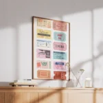 Vintage Cinema Ticket Collection Canvas Print - Image 2