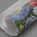 Vintage Floral Tea Cups Red Teapot Canvas Print - Image 3
