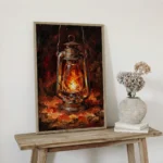 Warm Light Lantern Vastu Energy Canvas Painting for Guidance and Comfort - Image 2