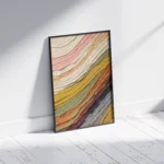 Warm Strata – Textured Abstract Canvas Print - Image 2