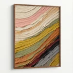 Warm Strata – Textured Abstract Canvas Print - Image 7