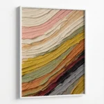 Warm Strata – Textured Abstract Canvas Print - Image 6