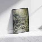 Water Bridge Serenity – Nature Canvas Print - Image 2