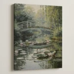 Water Bridge Serenity – Nature Canvas Print - Image 4