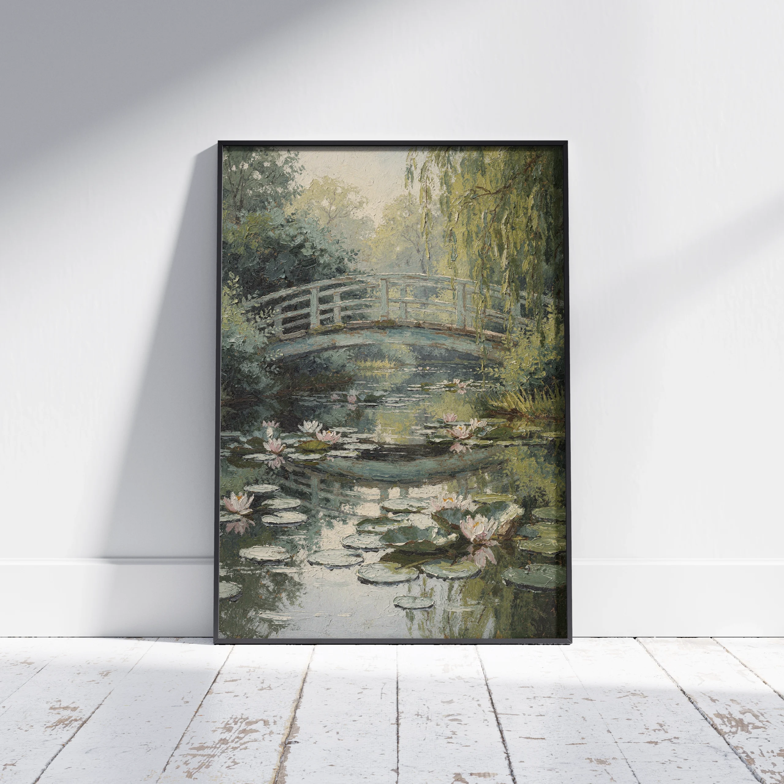 Water Bridge Serenity Water Bridge Serenity – Nature Canvas Print - Image 1