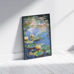 Radiant Lily Pond – Impressionist Nature Canvas Print - Image 2