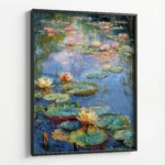Radiant Lily Pond – Impressionist Nature Canvas Print - Image 5