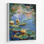 Radiant Lily Pond – Impressionist Nature Canvas Print - Image 6