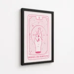 Wheel Of Fortune Pink Tarot Card Canvas Print - Image 5