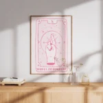 Wheel Of Fortune Pink Tarot Card Canvas Print