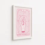Wheel Of Fortune Pink Tarot Card Canvas Print - Image 6