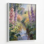 Secret Garden Stream – Pastel Wildflower Canvas Print - Image 6