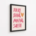 You Are Doing Amazing Sweetie Canvas Print - Image 5