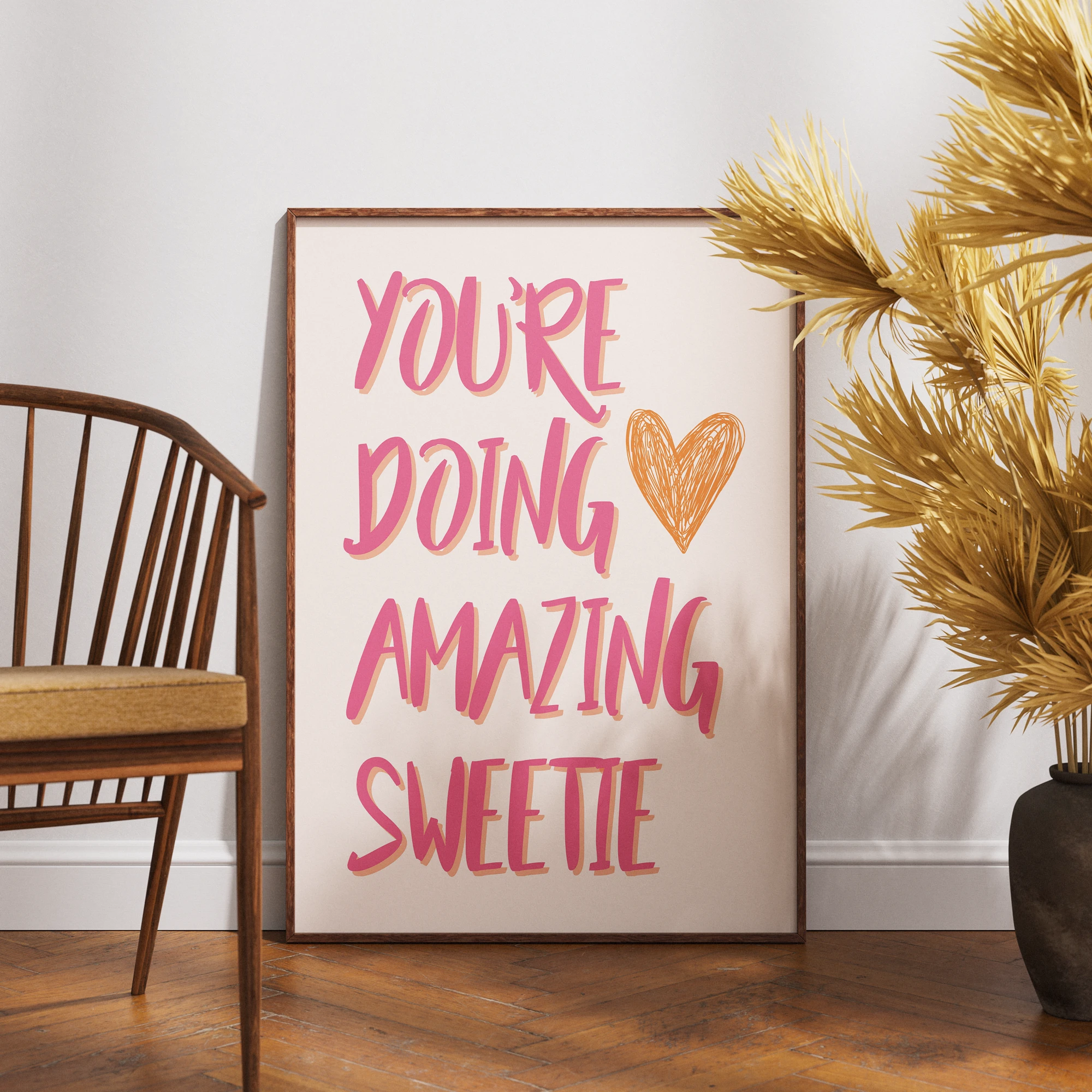 You Are Doing Amazing Sweetie Poster_Featured Image 1 You Are Doing Amazing Sweetie Canvas Print - Image 1