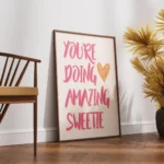You Are Doing Amazing Sweetie Canvas Print - Image 2