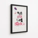 You Are Good Enough Ransom Note Canvas Print - Image 5
