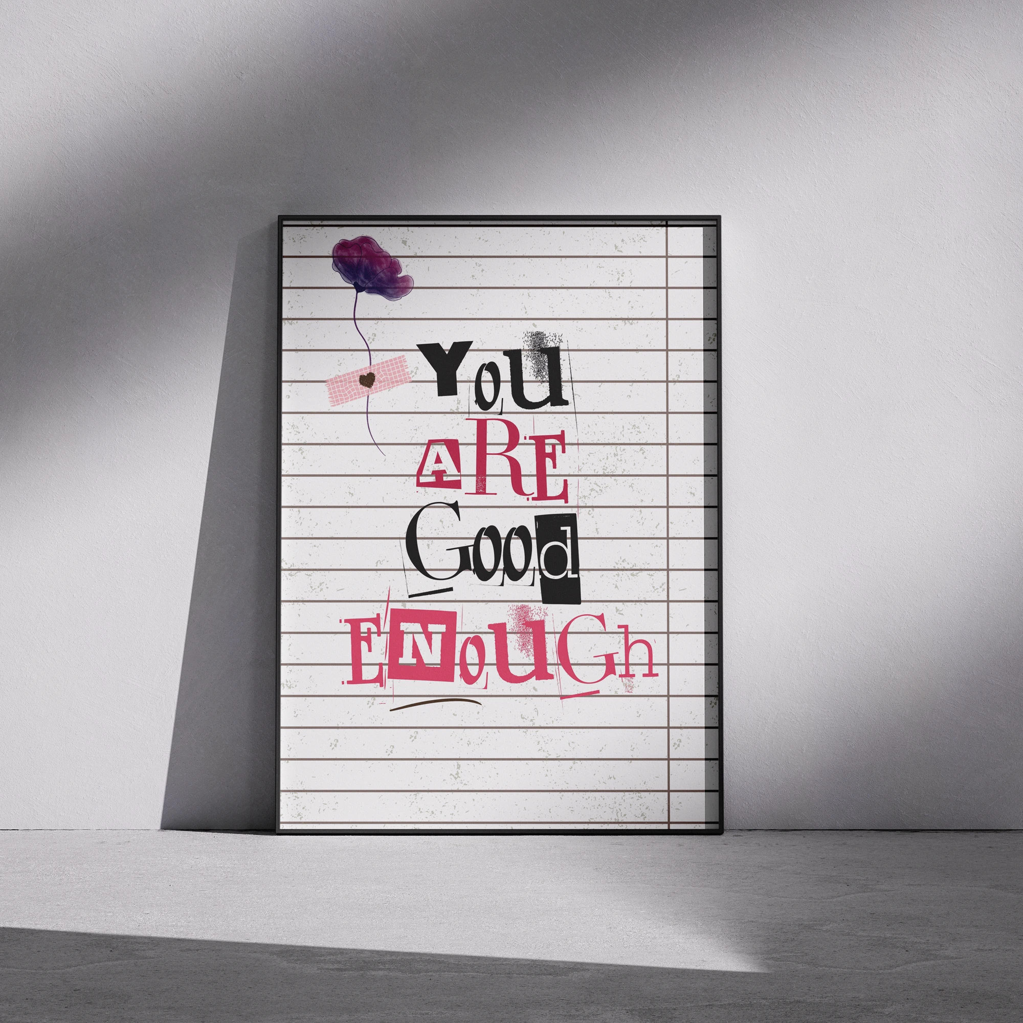 You Are Good Enough Ransom Note_Featured Image 1 You Are Good Enough Ransom Note Canvas Print - Image 1