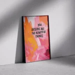 You Deserve All Beautiful Things Canvas Print - Image 2