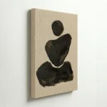 Zen Balanced Stones Abstract Minimalist Canvas Wall Art - Image 4